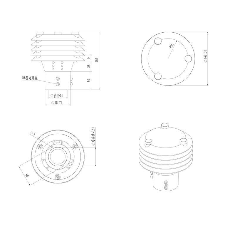 Nitrogen dioxide sensor product dimensions
